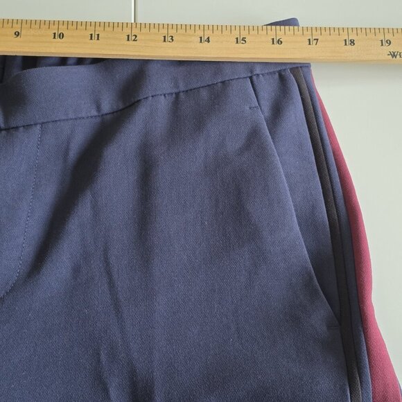 Old Navy Pants Womens 12 Navy Three Side Stripes High Waist Pull On Pockets Boho - Picture 5 of 16